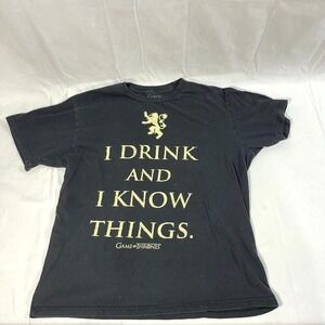 Game of‎ Thrones Mens Tshirt Black Size Large